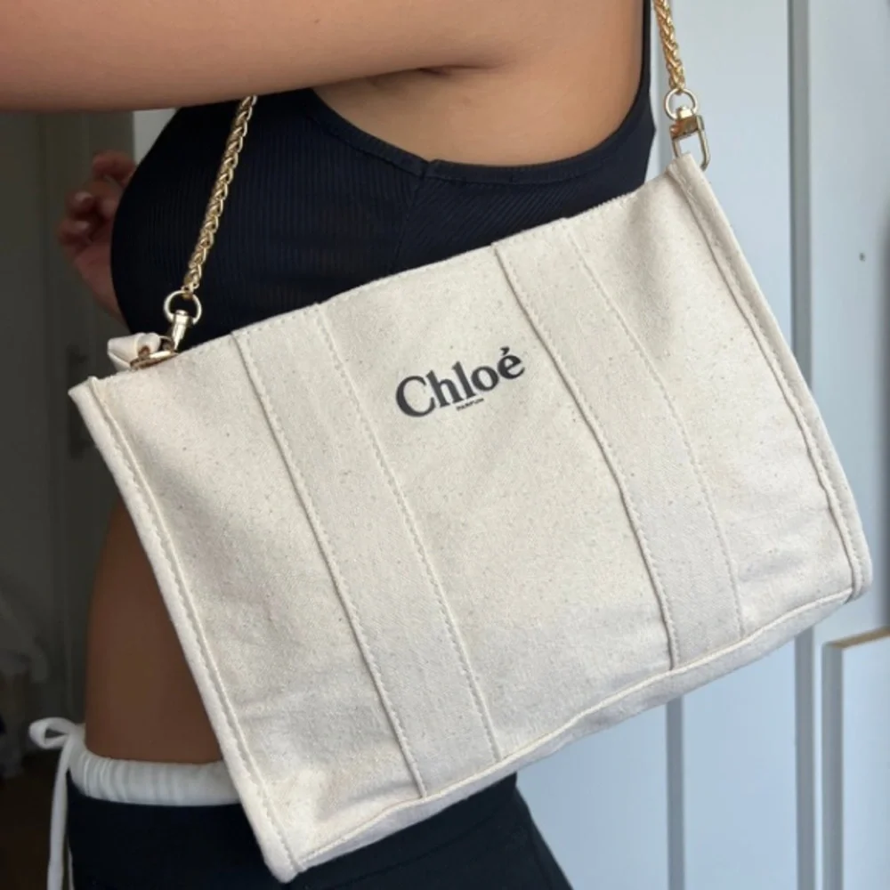 CHLOE Cream Quilted Cosmetic Bag - Picture 1 of 6